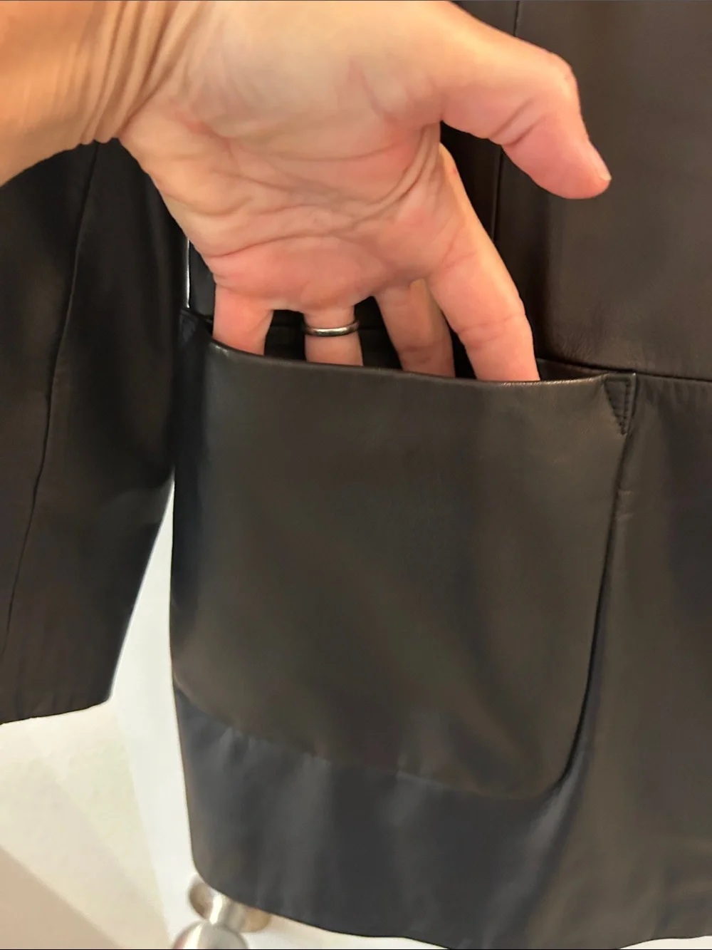 Preston & York Black Leather Blazer Jacket